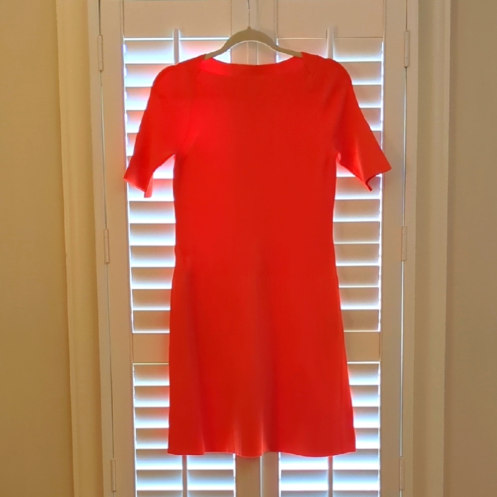 W By Worth Drop Waist Tangerine Dress